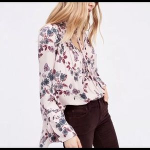 Free people floral butterfly blouse size small